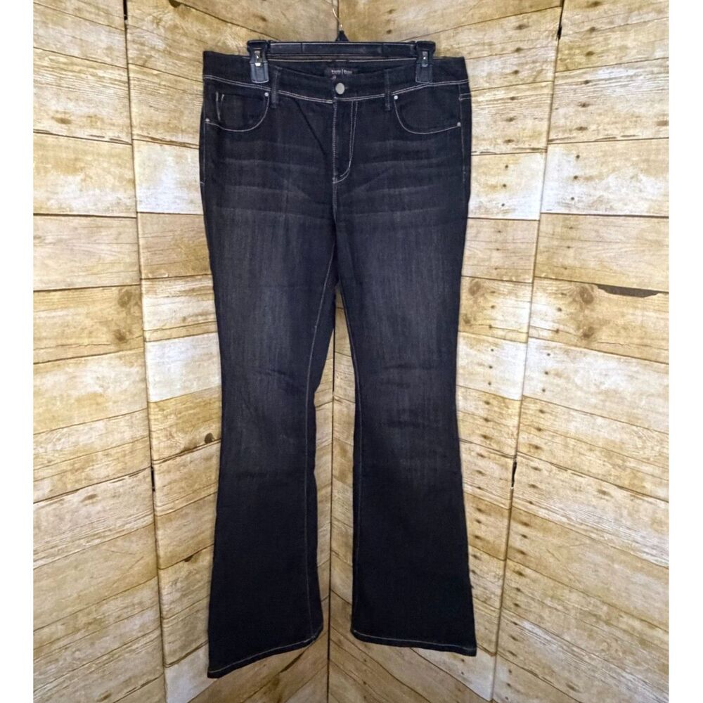 White House Black Market Casual Everyday Modern Flare Leg Dark Wash Jeans